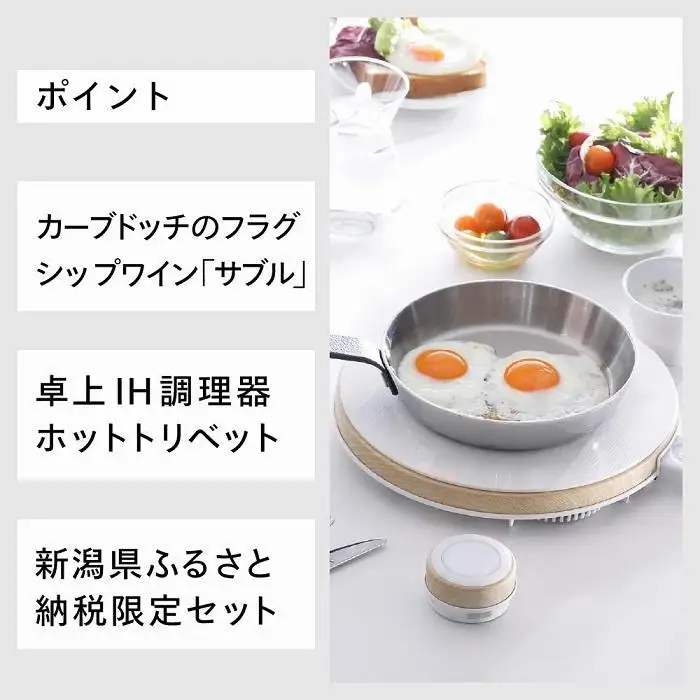 【ふるさと納税】【MA-003W-A17】TWINBIRD IH調理器×カーブドッチ ワイン SABLEセット