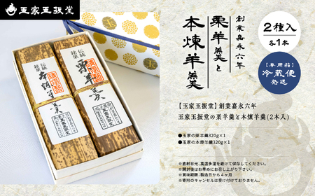 羊羹 栗羊羹と本煉羊羹 2本入 羊羹 和菓子【株式会社玉家玉振堂】