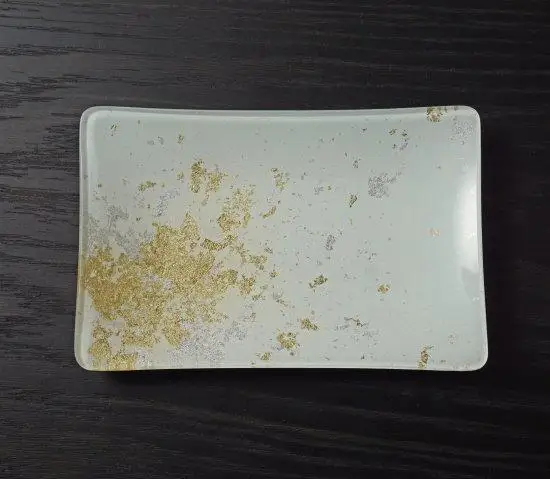 金銀箔ちらし角小皿5枚セット ［NF192］