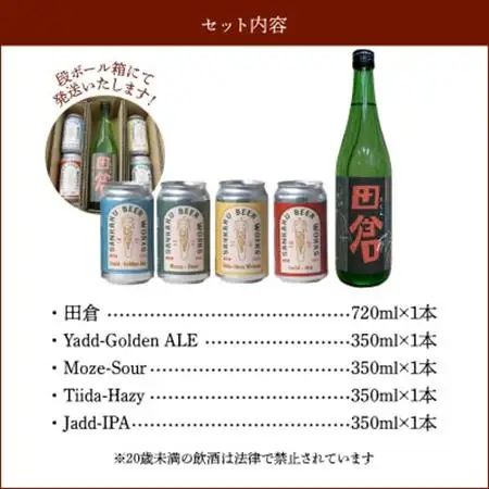焼酎田倉720ml・クラフトビール4種セット【配送不可地域：離島】【1186287】