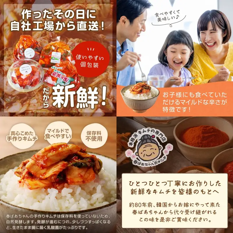 春ばあちゃんの手作りキムチ4点セット【A-816】