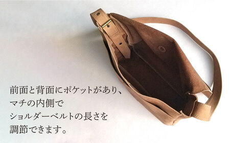 ハンドメイド 牛革製 ショルダーバッグ Lサイズ bag プレゼント 贈り物 誕生日 横須賀【M.シダータのアトリエ】 [AKAV005]