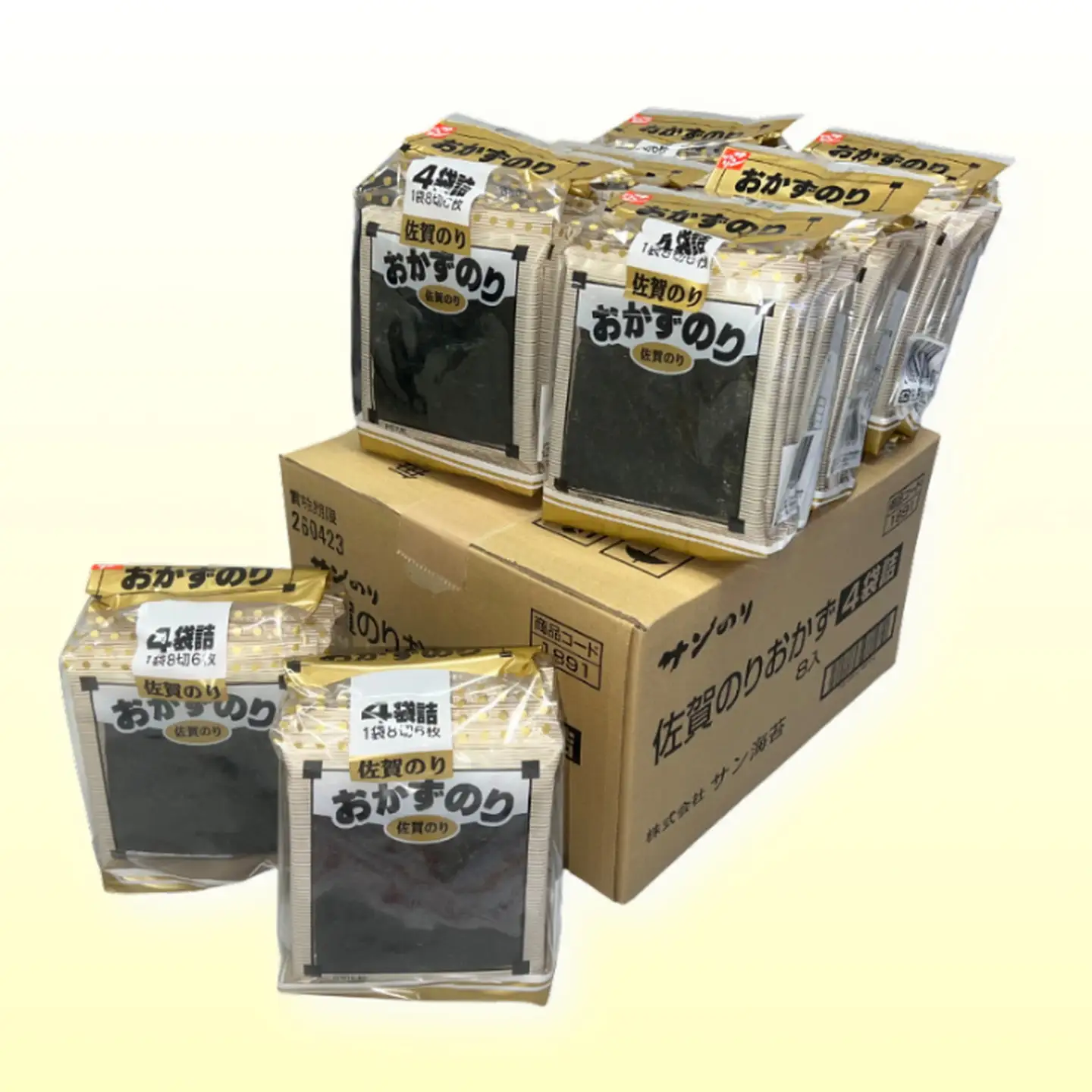 おかずのり 佐賀海苔 4個詰 味付海苔：B110-056