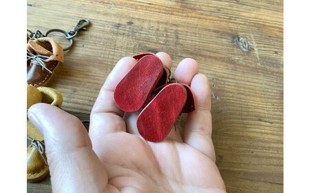 【5種より選べるツートンカラー】本革ミニチュアブーツキーホルダー ブーツ 革靴 キーホルダー 小物 レザー 牛革 革 日本製 ハンドメイド  H179-002