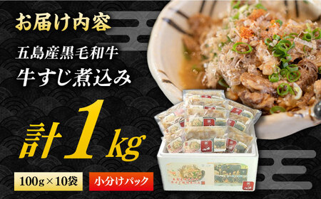 【数量限定】五島列島 五島産 黒毛和牛 すじ煮込み 五島市/心誠 [PCG012]  煮込み料理 おかず 小分け 牛すじ 牛スジ 