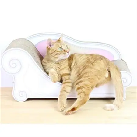 猫のおしゃれ爪とぎソファー「カリカリーナ Basic」エンジェルピンク　グランデサイズ【1370868】