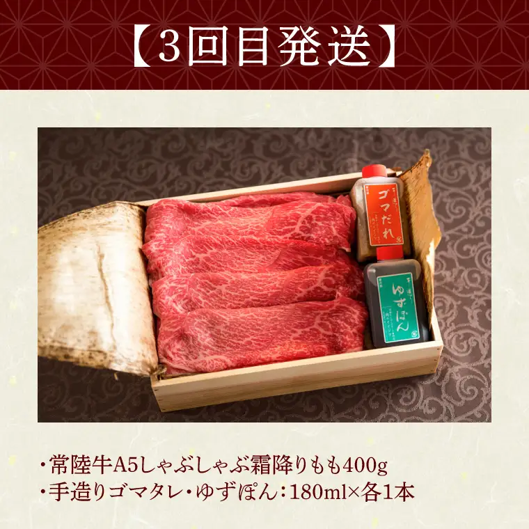 3ヶ月 定期便 常陸牛 Bコース 肉のイイジマ(DU-104)