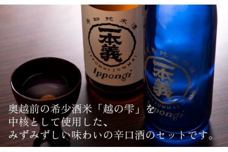 勝ち山日和セットB（一本義 辛口純米酒 720ml×1本 ＆ 一本義 辛爽系純米吟醸 720ml×1本） [A-008056]