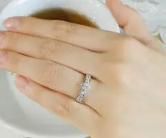 指輪 天然 ダイヤモンド 0.50ct 10石 SIクラス フラワー【pt950】r-137（KRP）O48-1411