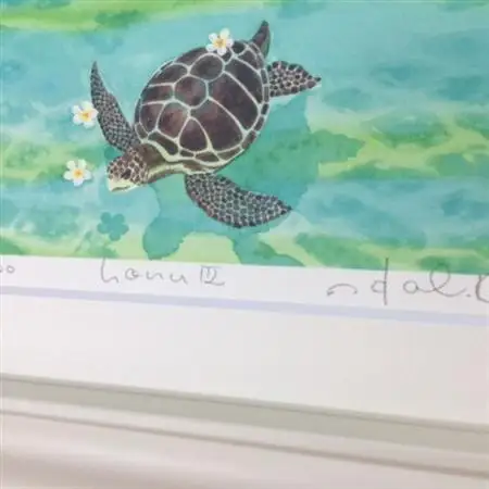 栗乃木ハルミ版画額装品「honu3」【1334232】