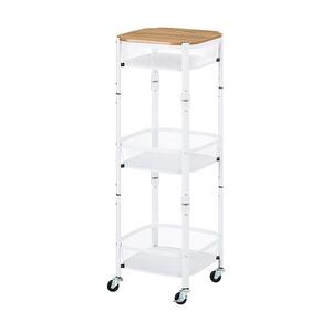 ワゴン　マルチワゴン　角型３段MUW-S3ホワイト