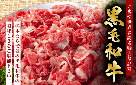 熊本県産 黒毛和牛 × あか牛 切り落とし 食べ比べ 約 1kg【有限会社 九州食肉産業】[ZDQ085]