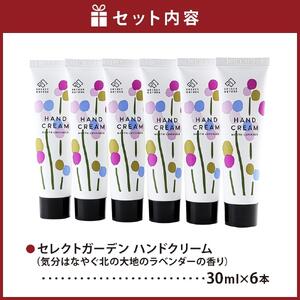 セレクトガーデン ハンドクリーム　30ｍｌ×６本セット　気分はなやぐ北の大地のラベンダーの香りｌハンドクリーム_03429