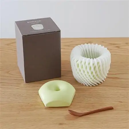 りんごの形のシュガーポット pomme 王林　【ttyokzk ceramic design】_雑貨・日用品  キッチン用品 _【1096309】