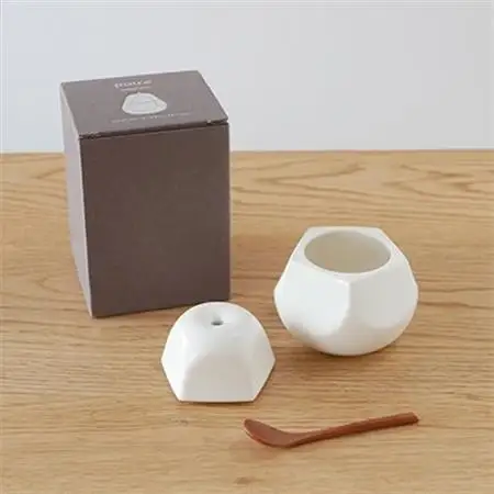 洋梨の形のシュガーポット poire 白　【ttyokzk ceramic design】_雑貨・日用品  キッチン用品 _【1096310】