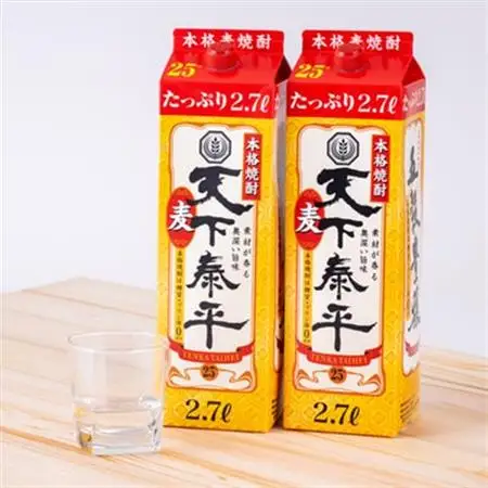 本格麦焼酎　天下泰平パック(2.7L)2本_酒・アルコール 麦焼酎 焼酎 _【1139979】
