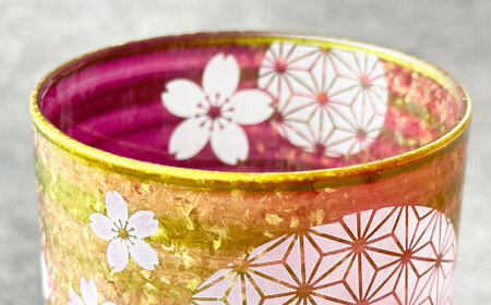 美濃輝璃妓 ロックグラス 『桜』【丸モ高木陶器】食器 グラス 酒器 [TBA195]