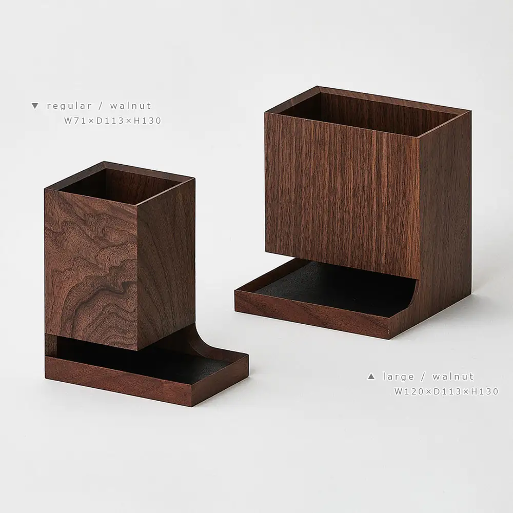 Duplex pen holder - large　SASAKI【旭川クラフト(木製品/ペンスタンド)】デュプレックスペンホルダー / ササキ工芸【walnut】_03477