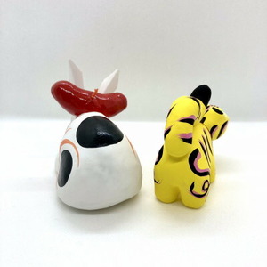 那珂湊張り子 とら・うさぎ ミニセット_装飾品・工芸品   _【1460811】