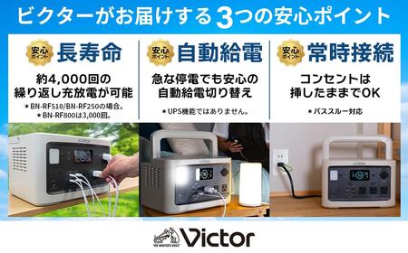 Victor ポータブル電源 806Wh BN-RF800｜防災・アウトドアに 横浜市 AJZ0001