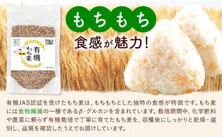 有機JAS もち麦 合計1kg 200g×5袋 渡辺農産 《90日以内に出荷予定(土日祝除く)》 熊本県 菊池市 もちむぎ ダイシモチ 国産 九州産 熊本県産