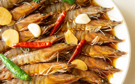 車海老【久ー韓】韓国本場味！車海老の醤油漬け「カンジャンセウ」1パック エビ 漬物