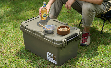 収納ボックス 44L 収納ケース TRAILBOX600 TRB-600 カーキ アイリス