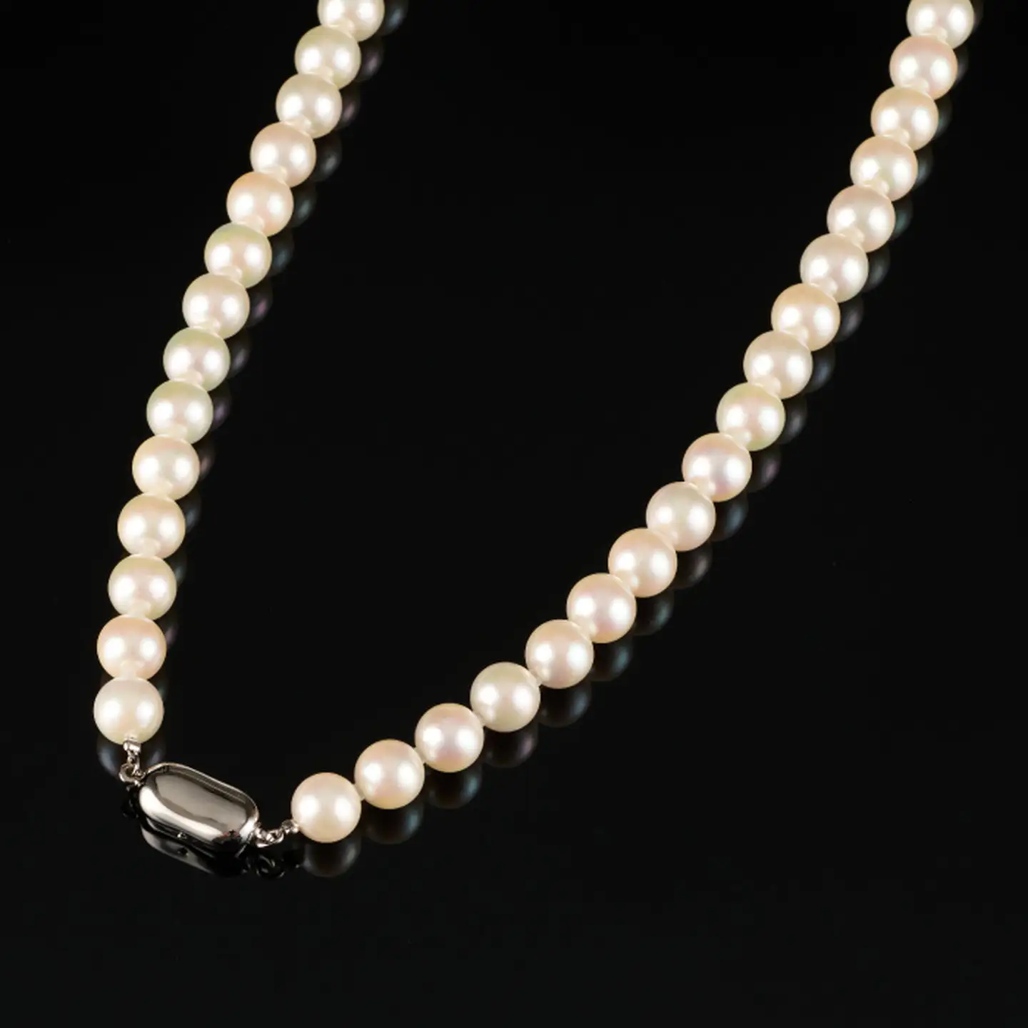 鑑別書付 8～8.5アコヤ真珠ネックレス・イヤリングorピアスセット：C900-002