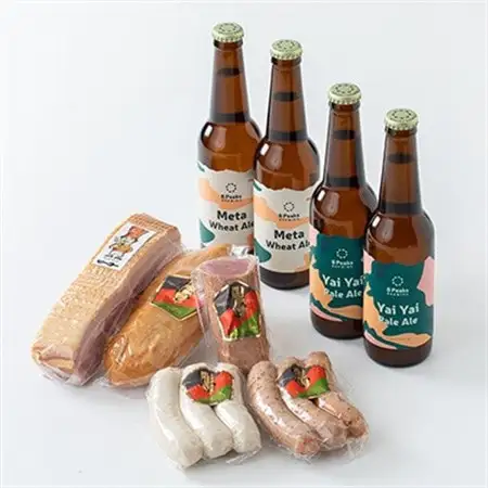 八ヶ岳のハム・ソーセージ＆クラフトビールのコラボセット【ペアリングが楽しい】【ギフトにおすすめ】_ビール クラフトビール アルコール ハム ソーセージ 詰合せ セット 人気 おすすめ 送料無料 お取り寄せ 贈答 ギフト_【配送不可地域：離島】【1486192】