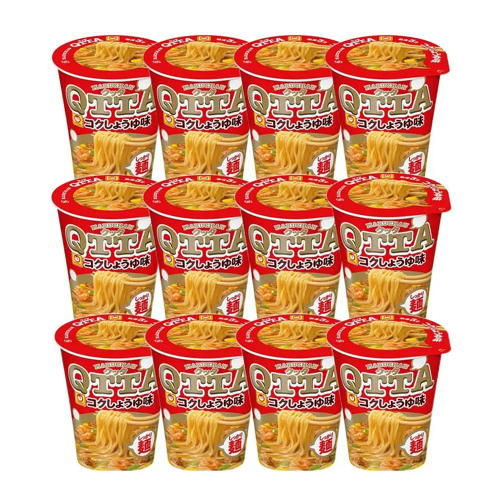 マルちゃん 即席麺セット 【関西限定商品】だしのきいた 赤いきつねうどん ×1ケース（12個入り）と MARUCHAN QTTA しょうゆ味 ×1ケース（12個入り）