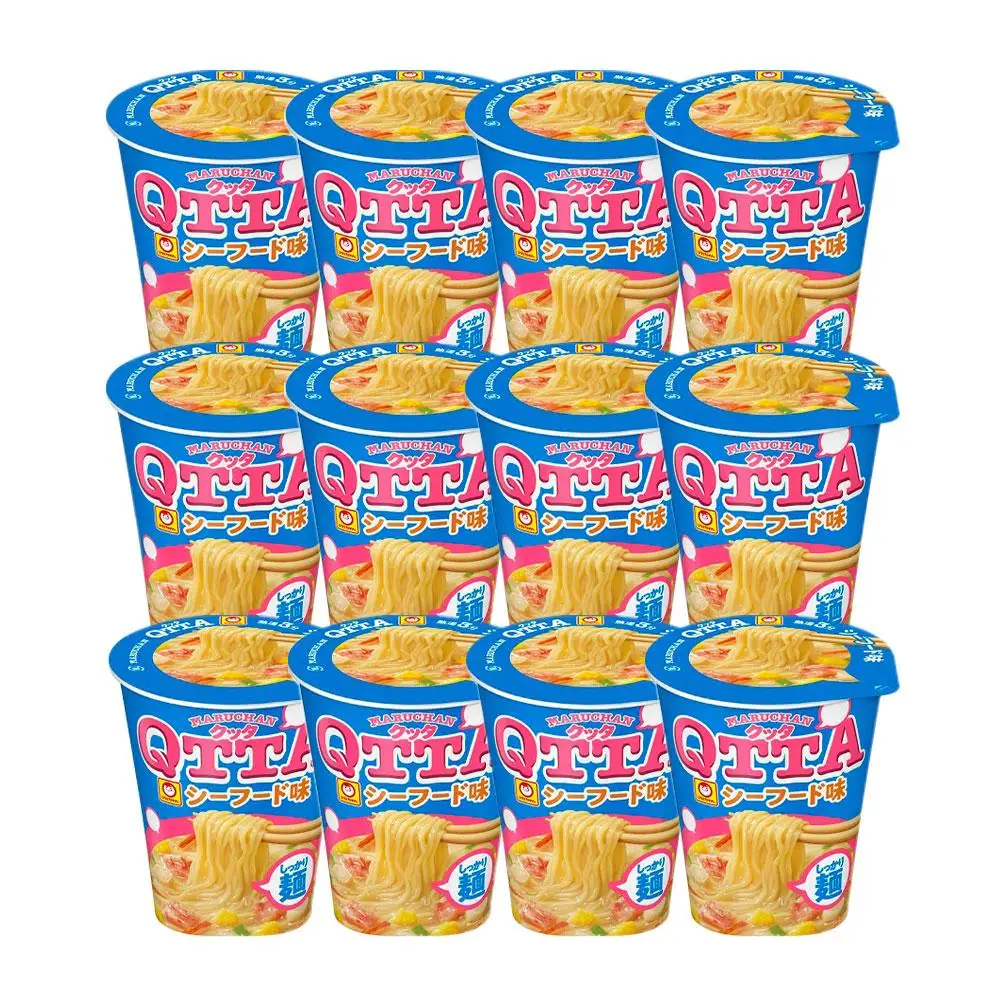 マルちゃん 即席麺セット 【関西限定商品】だしのきいた 赤いきつねうどん ×1ケース（12個入り）と MARUCHAN QTTA ミルキーシーフード味 ×1ケース（12個入り）
