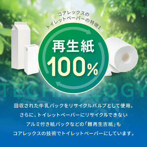 コアレックスFSC長巻タイプ トイレットペーパー 12ロール × 6パック