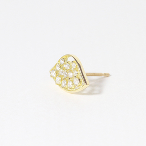 K18扇形ダイヤモンドピアス 0.20ct  ジュエリー アクセサリー K18 18金 ピアス イエローゴールド ホワイトゴールド ピンクゴールド レディース ダイヤ0.10ct×2 カラット 天然 ダイヤモンド 宝飾 ジュエリー アクセサリー 山梨県 甲斐市 BQ-68