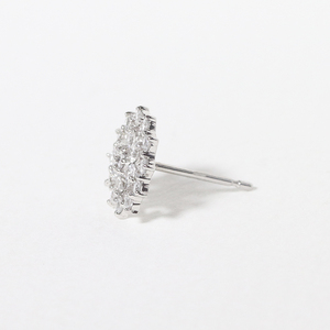 プラチナフラワーダイヤモンドピアス 0.40ct  PT900 プラチナ ピアス ダイヤモンド ダイヤ0.20ct×2 カラット 天然 ダイヤモンド プラチナ900 ジュエリー アクセサリー プラチナ レディース ファッション 宝飾 ジュエリー アクセサリー 山梨県 甲斐市 BQ-71