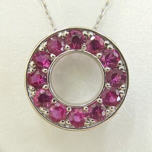 PT900　ルビーサークルペンダント　K05120-H