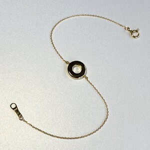 K18YG　サファイヤサークルブレスレット　K05127-H