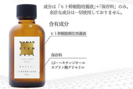 ヒトモア ヒト幹細胞順化培養液｜“原液”（濃度100％） 保湿 美容液  (50ml) 