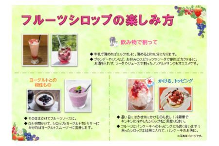 丸ごと果実のフルーツシロップ詰合せ（いちご・ブルーベリー・ミックスベリー） フルーツ 果物 シロップ イチゴ  かき氷 ミルクオレ ヨーグルト パンケーキ ブランで ジン カクテル ジュース ソーダ 10000円 10,000円 一万円