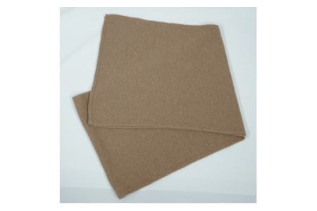 E1401国産カシミヤ１００％糸使用国内生産カシミヤマフラー（キャメル）