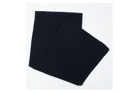 E1403国産カシミヤ１００％糸使用国内産カシミヤマフラー（ブラック）