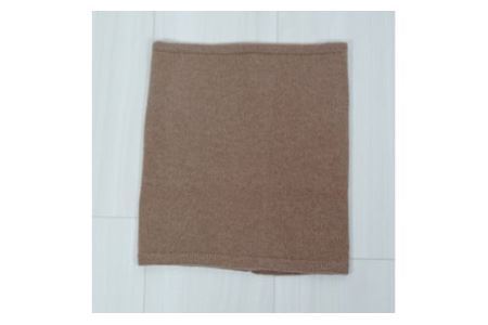 E1407国産カシミヤ糸使用国内生産カシミヤ１００％ネックウォーマー（キャメル）