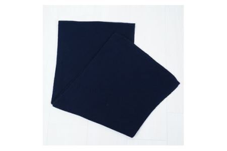 E1410国産カシミヤ１００％糸使用国内産カシミヤマフラー（ネイビー）