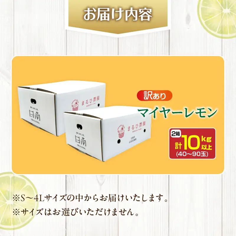 訳あり 先行予約 数量限定 マイヤーレモン 計10kg以上 フルーツ 果物 柑橘_BB130-23