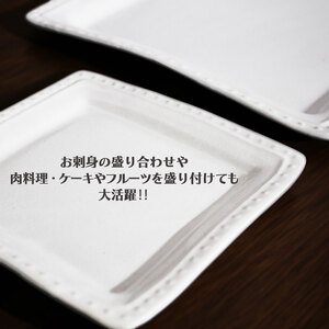 【栃木県共通返礼品・益子町産】益子焼 ドット角皿大・小 
