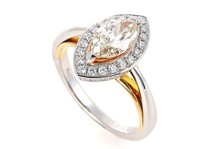 【ふるなび限定】【一点もの】ダイヤモンド（1.013ct）プラチナK18コンビリング　R90　K05146-H　FN-Limited-SP