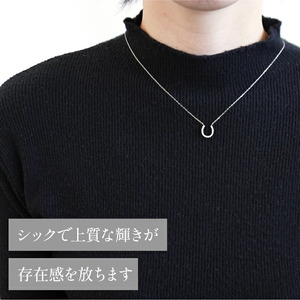 プラチナ　ホースシュー　ダイヤ0.15ｃｔ　ネックレス　管理番号206610 218-096