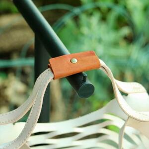 SKLO 持ち手のカラーを選べる！床革のテイクアウトBAG【Camel】