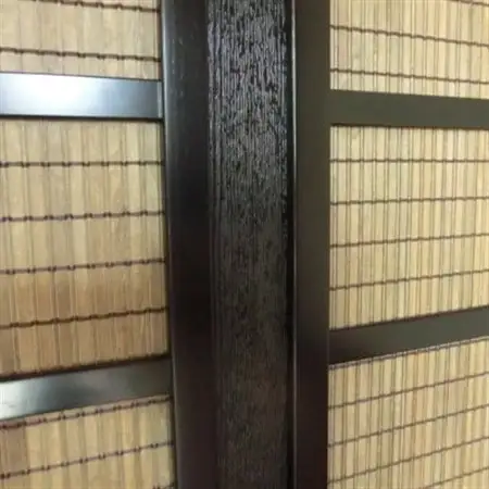 土肥家具工芸の衝立 木簾91.5x112タイプ ブラックxダークブラウン 天然木無垢材の間仕切り家具_雑貨・日用品  家具・インテリア _【1481694】