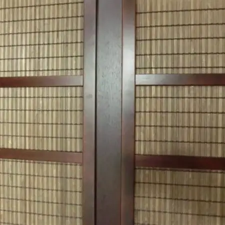 土肥家具工芸の衝立 木簾91.5x112タイプ ブラウンxダークブラウン 天然木無垢材の間仕切り家具_雑貨・日用品  家具・インテリア _【1481705】