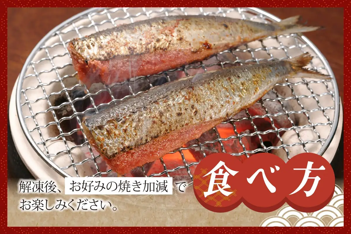 鰯めんたい 4尾×2袋（計8尾入）【A4-037】